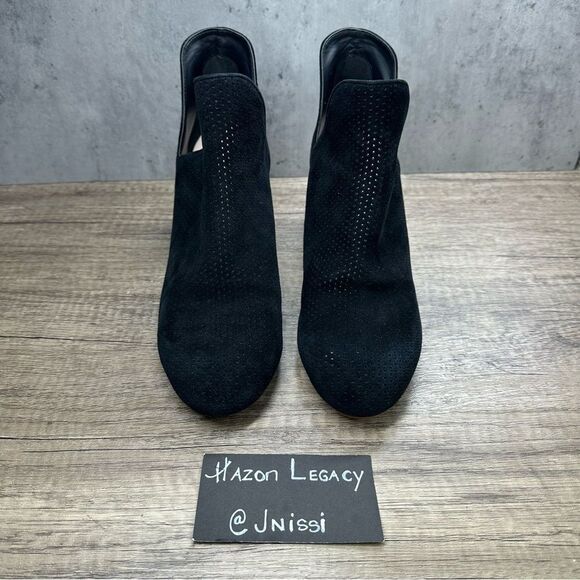 Cole Haan~Women’s~”Ferd” Black SuedePerforated Heeled Bootie~Size 9 - Picture 3 of 10